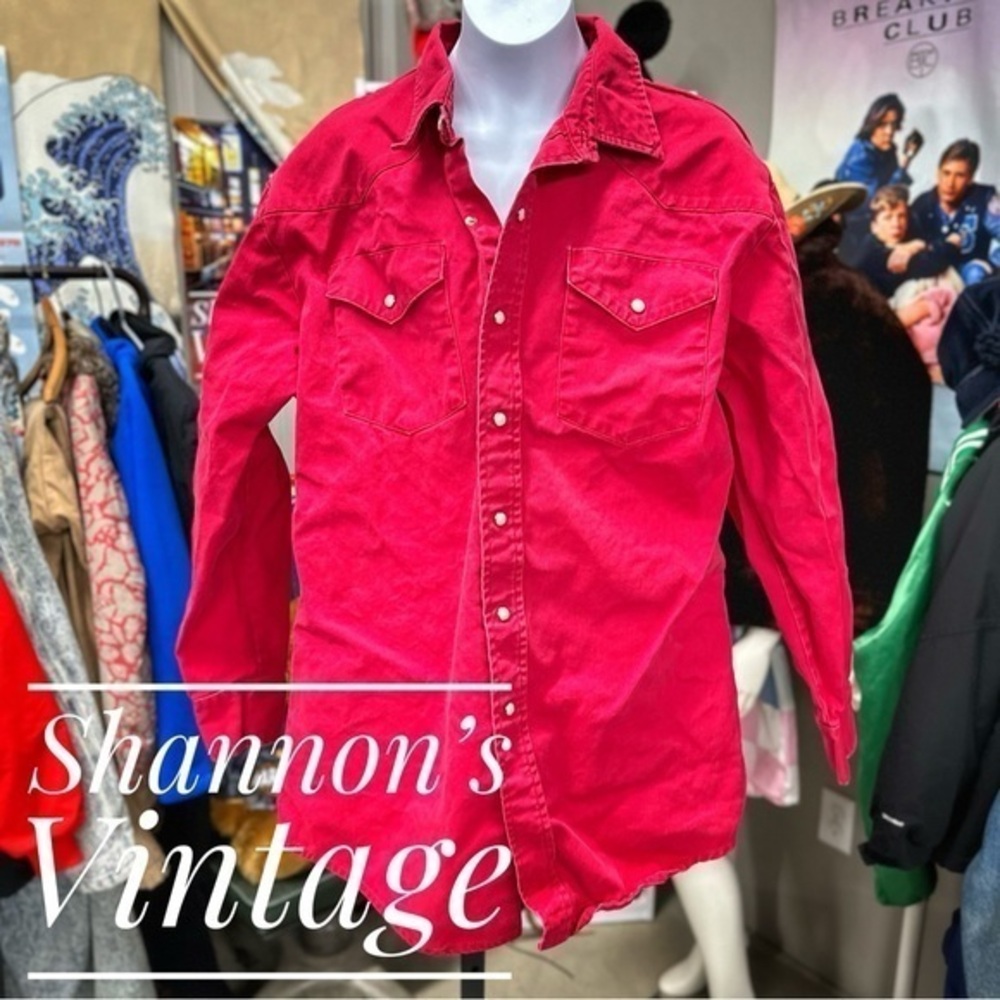 Prentiss Workwear sz medium snap button shirt A11